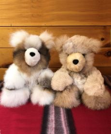 12" Sitting Teddy Bear 100% Baby Alpaca, Peruvian Link
