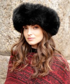 Peruvian Link - Black Traditional Fur Hat 100% Baby Alpaca