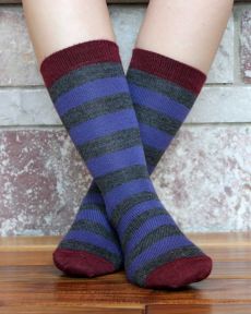 Tri-Color Striped Socks